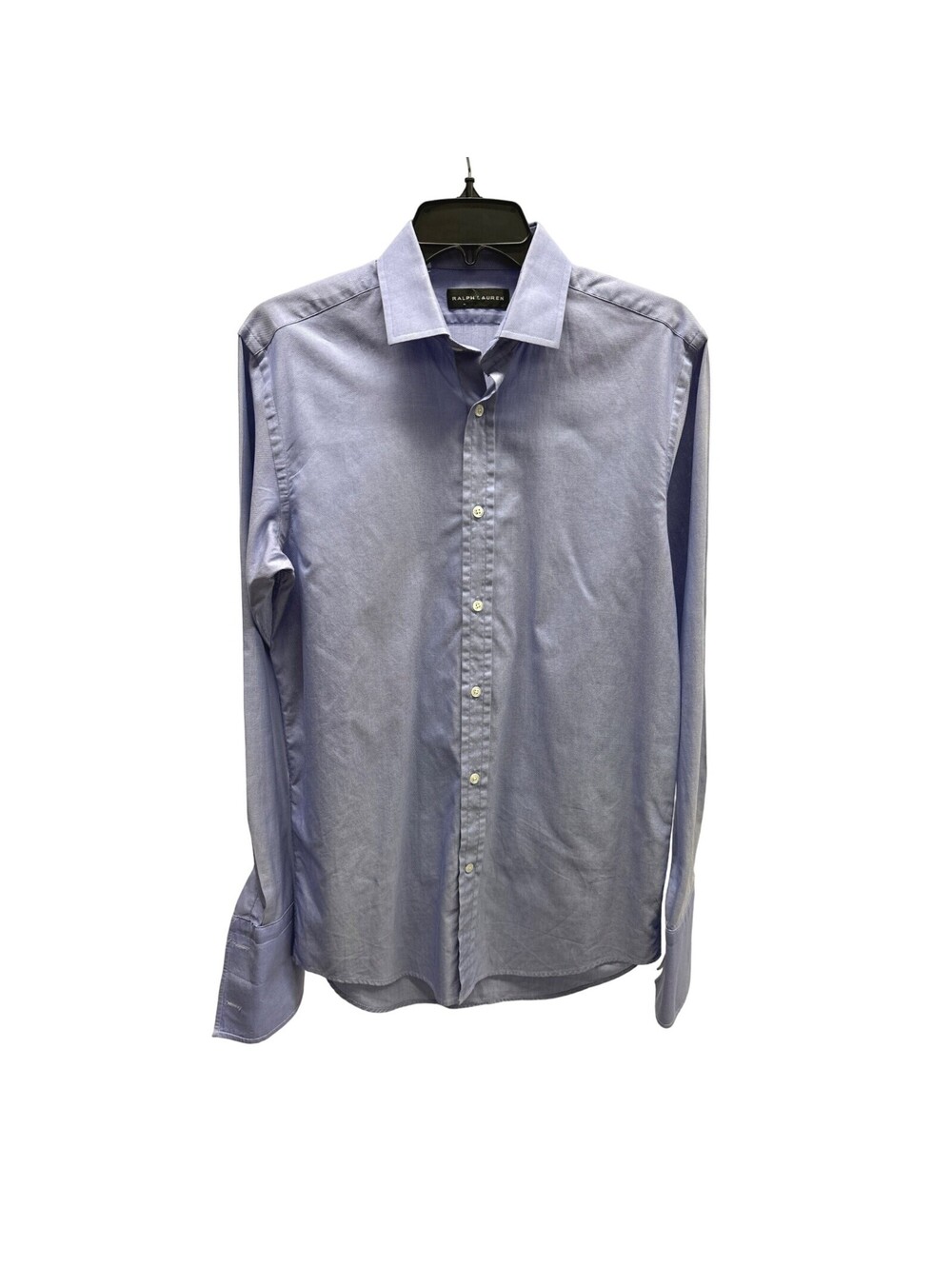 Ralph Lauren Black Label Made in Italy French Cuff Light Blue Dress Shirt 15